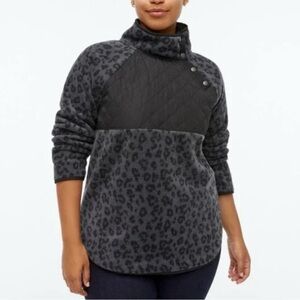 J. Crew - Women's Leopard Print Sweater - Gray